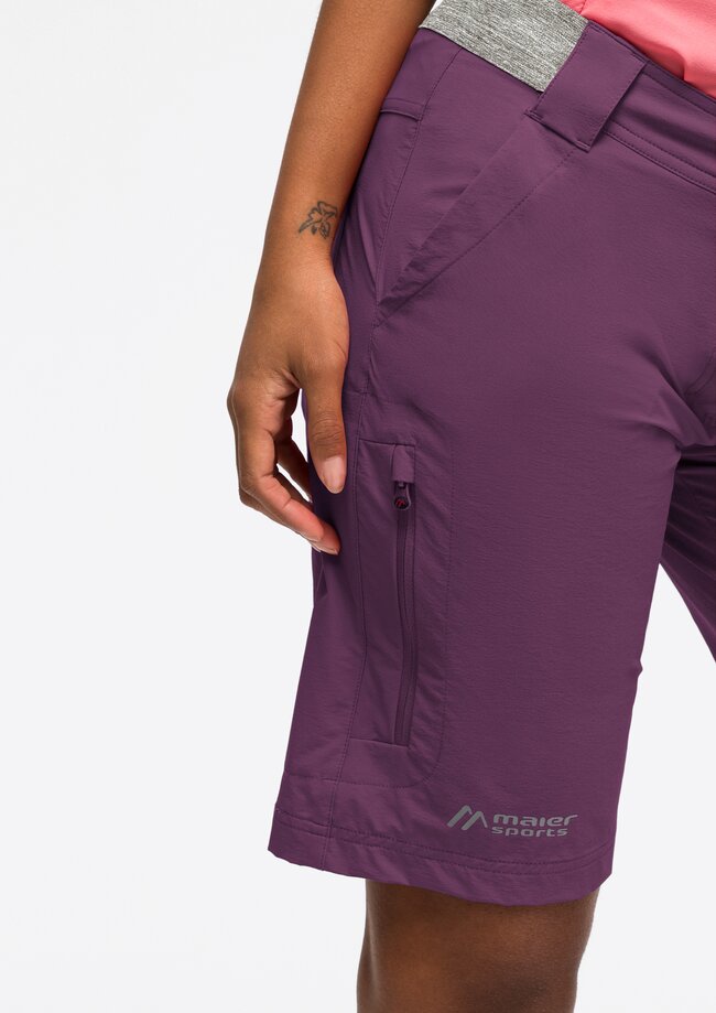Womens purple bermuda shorts top